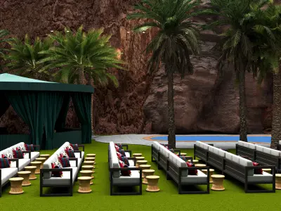 stage with environment 3D model