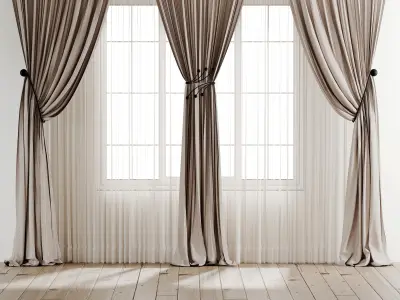  Curtain A1 Low-poly 3D model