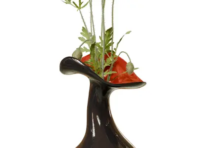 Black Ceramic Vase Free 3D model