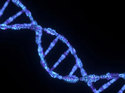 Sci Fi DNA Low-poly 3D model