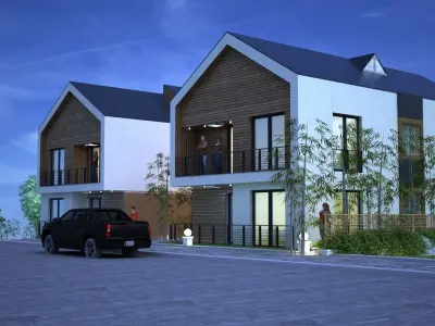 VILLA MODERN 7D ARCHITECTURE Low-poly 3D model