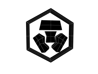 Crypto Com Coin v1 002 Low-poly 3D model