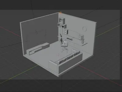 GamingRoom room in software 3D model