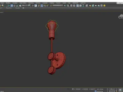 Simone Single Sconce Low-poly 3D model