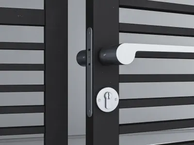 Aluminium door 75 3D model