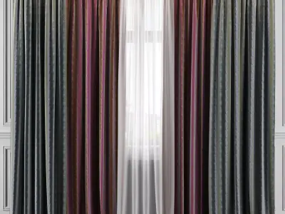 Curtain Set 324 3D model