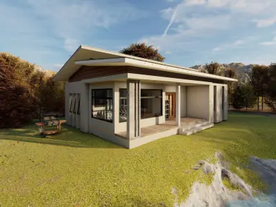 Modern House T7 3D model
