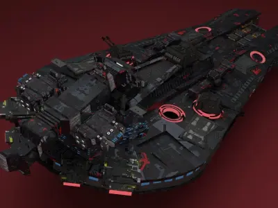 Spaceship besiege 3D model