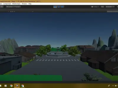 Game Ready environment gate in software Low-poly 3D model