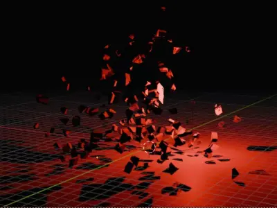 Crimson Detonation Low-poly 3D model