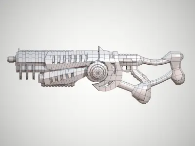 Futuristic Rifle 03 Low-poly 3D model