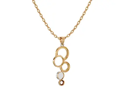 Light Minimalist Diamond Pendant Necklace 3D print model