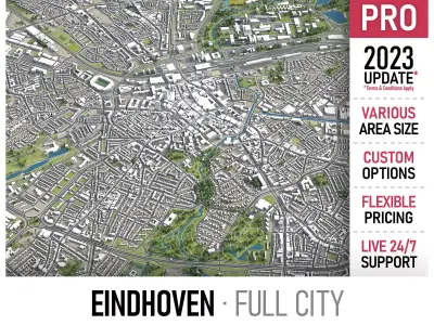 Eindhoven  Low-poly 3D model