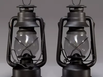 Old lamp Low-poly 3D model purchase