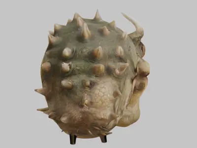 Sci-fi Dragon Head Low-poly 3D model