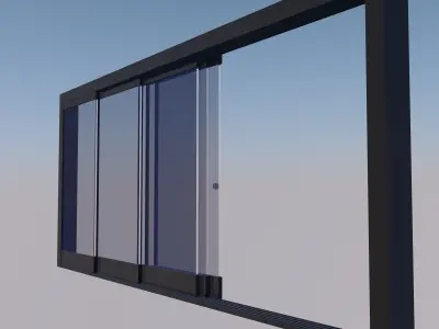 sliding glass door Free 3D model