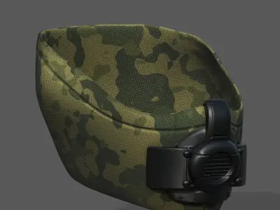 Gas mask protection futuristic technology fantasy human  Low-poly 3D model