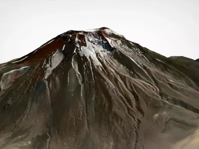 Mountain landscape Volcano Lonquimay Andes Mountains Chile 3D model