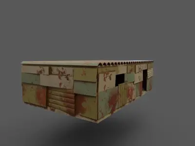 rusty shed Low-poly 3D model