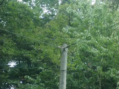 German rural road telephone post Low-poly 3D model