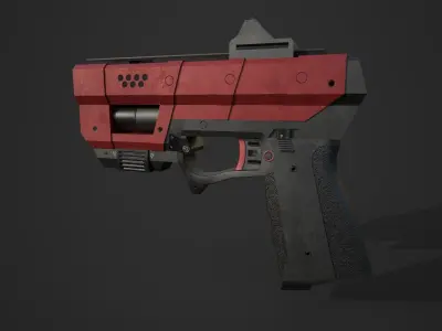 Futuristic Sci-Fi  Gun Low-poly 3D model