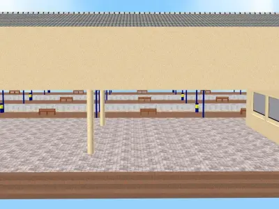 Railway Station Platform 3D Model Environment 2025 Low-poly 3D model