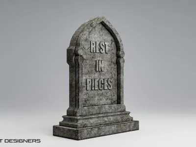 Tombstone Low-poly 3D model purchase