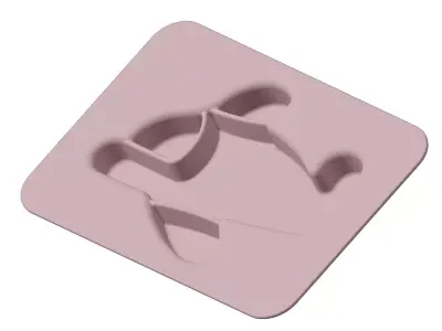 Plastic Kids Aeroplane Partition Plate 3D model