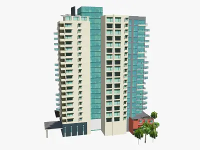 Mantra Broadbeach on the Park Low-poly 3D model
