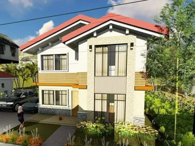 TWO STOREY RESIDENTIAL HOUSE  3D model