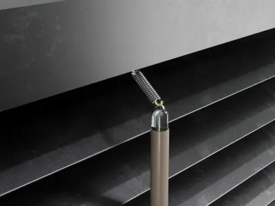 Metal Blinds black 1500 in 35mm v2 Low-poly 3D model