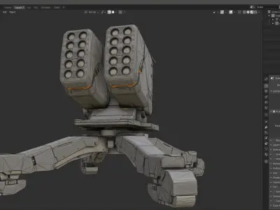 scifi-model560 scifi heavy weapon 3D model