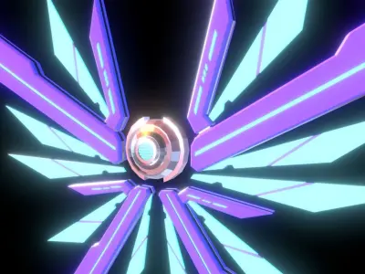 Mechanic Wing Low-poly 3D model