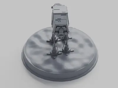 3D Printable AT AT Fighter Star Wars Low-poly 3D model