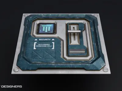 Sci-Fi Security Panel 3D Model Low-poly 3D model