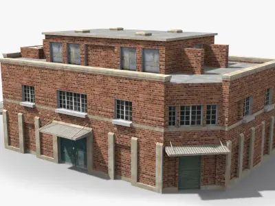 Factory xx28 Low-poly 3D model