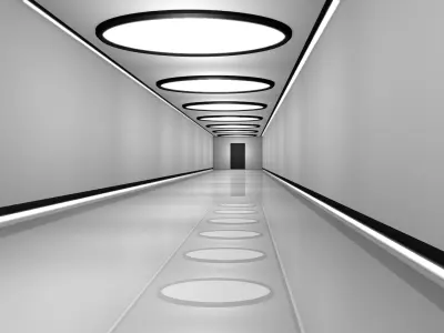 Sci Fi Corridor 3D model 23