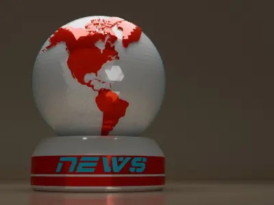 World for news 3D 3D model