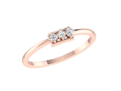 Women Ring Render 3dm STL OBJ FBX Details 3D print model 16