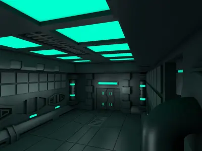 Sci fi Interior 3D model 29