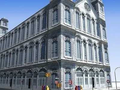 Low poly city block 25 Low-poly 3D model