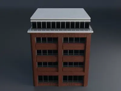 URBAN CITY BUILDING 5 Low-poly 3D model purchase
