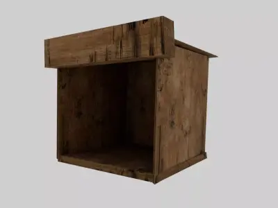 old kiosk Low-poly 3D model