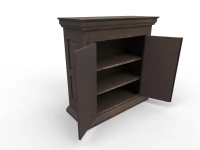 16th century basic cabinet Low-poly 3D model