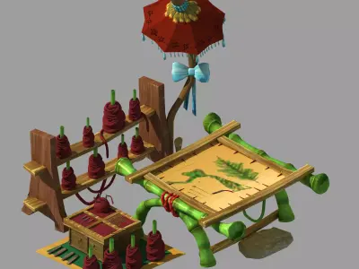 City - embroidery booth 3D model