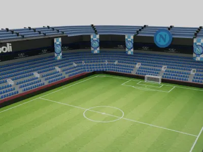 Napoli Football Stadium Low-poly 3D model