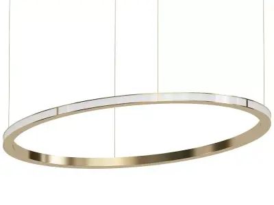 ECLIPSE circular pendant light in gold 3D model
