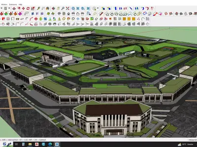 3D model of master plan landscape 3D model