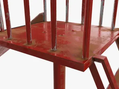 Playground outdoor slide 02 3D model