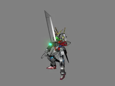 Attacker Gundam 8 3D model